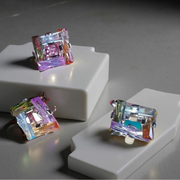 Colorful Geometric Earrings for pierced and Pendant New Boutique - Picture 8 of 11